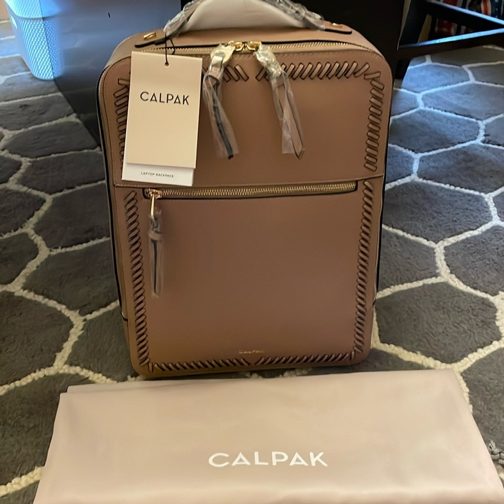 CALPAK Laptop Backpack Caramel